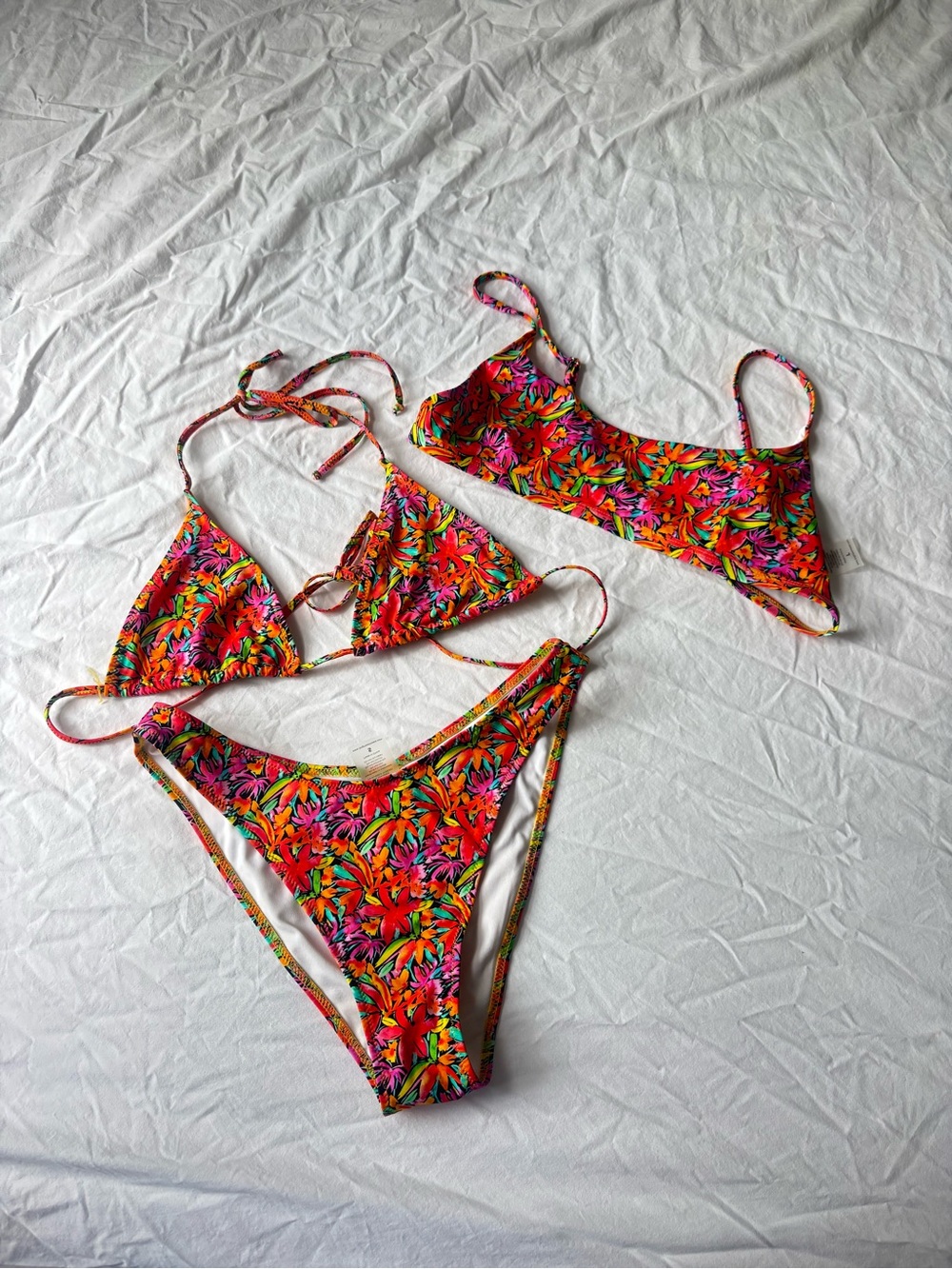 Bright Swimwear Tropical Floral Bikini Set